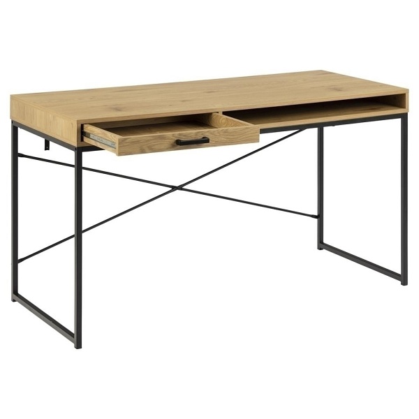 Biurko Seaford z szufladą naturalne - ACTONA